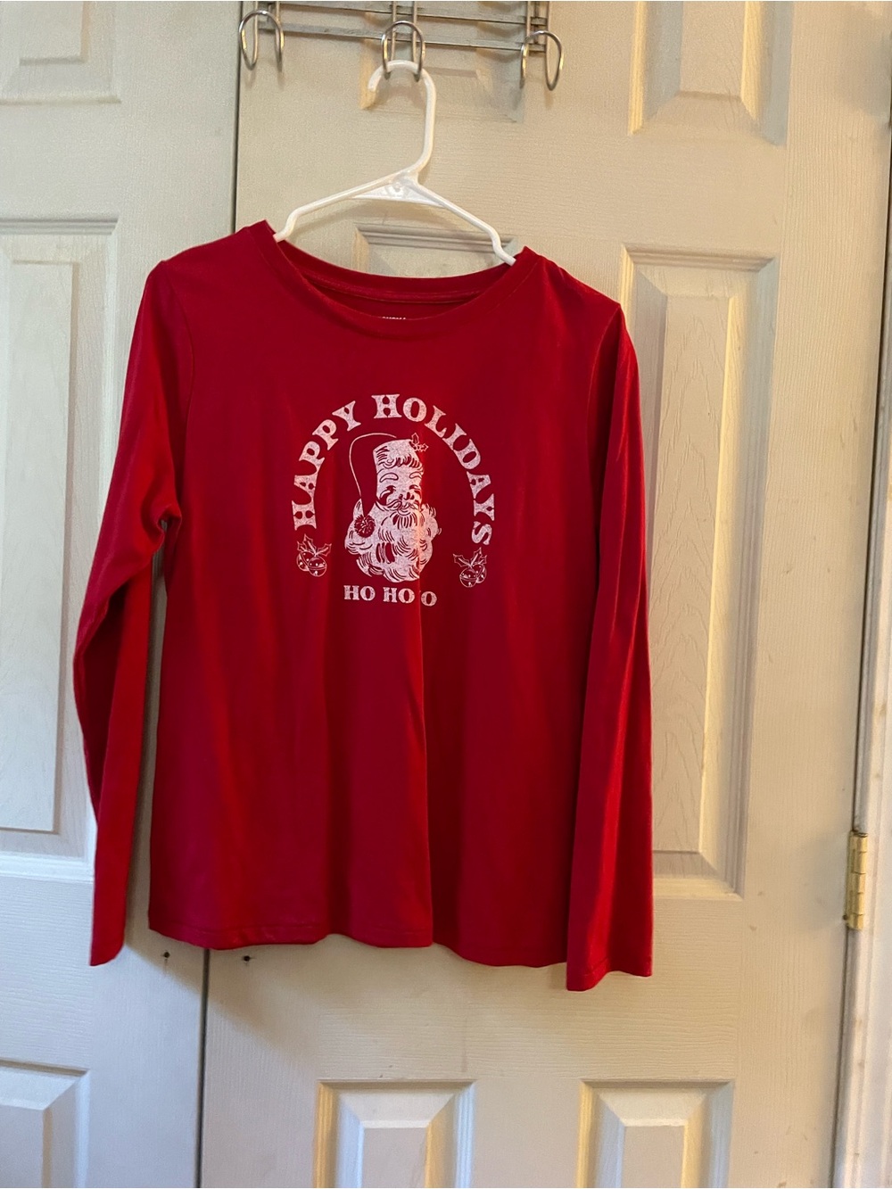 Sonoma Happy Holidays red long sleeve t shirt size petite medium